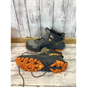 Hoka Men's Gray and Orange Hiking Shoes